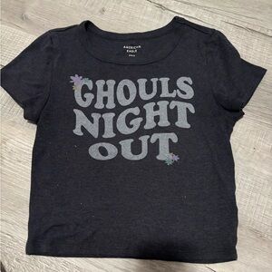 American Eagle Outfitters Kids Dark Gray 'Ghouls Night Out' Tee
